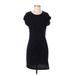 Gap Casual Dress - Sheath Crew Neck Short sleeves: Black Print Dresses - Women's Size Small