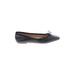 Ann Taylor Flats: Ballet Chunky Heel Classic Black Print Shoes - Women's Size 9 1/2 - Almond Toe