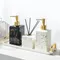 Bouteille de Lotion en céramique marbrée plaquée or de luxe, distributeur de savon à pression, boîte diffuseur d'embouteillage de shampoing de salle de bains, accessoire de salle de bains