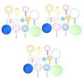 Vaguelly 45 Pcs Bubble Water Toy Bubles Toy Summer Toys for Kids Bubble Sticks for Kids Large Bubble Wand Kids Toys in Bulk Bubble Suit Kid Toy Plastic Bubble Circle Outdoor Child