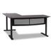 Workspace by Alera® L-Shaped Desk Wood/Metal in Gray/Black | 29.53 H x 59.05 W x 59.05 D in | Wayfair ALEWSL5959GB