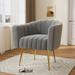 Barrel Chair - Mercer41 Weyman Upholstered Barrel Chair, Solid Wood in Gray | 28.3 H x 28 W x 27.3 D in | Wayfair F2A1AB95BA854C48BA950E04EE3D9B5D