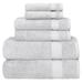 Ebern Designs Avanelle 6 Piece Turkish Cotton Towel Set Terry Cloth/Turkish Cotton in Gray | Wayfair 9D4B8986FA9B457392459BBEABBDD893