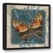 August Grove® Blue Swirls & Orange Butterfly Canvas in Blue/Orange | 21.75 H x 21.75 W x 1.75 D in | Wayfair 64E9F35228A24039B96CBD1770307582