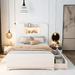 Wildon Home® Briggsvale Twin Size Platform Bed w/ Two Drawers & Light Strip in Headboard Wood in White | Wayfair 424A72832AA24E9181E826BE14355014