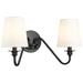 Gianna by Z-Lite Matte Black 2 Light Wall Sconce