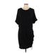 Express Outlet Casual Dress - Mini: Black Solid Dresses - Women's Size Large