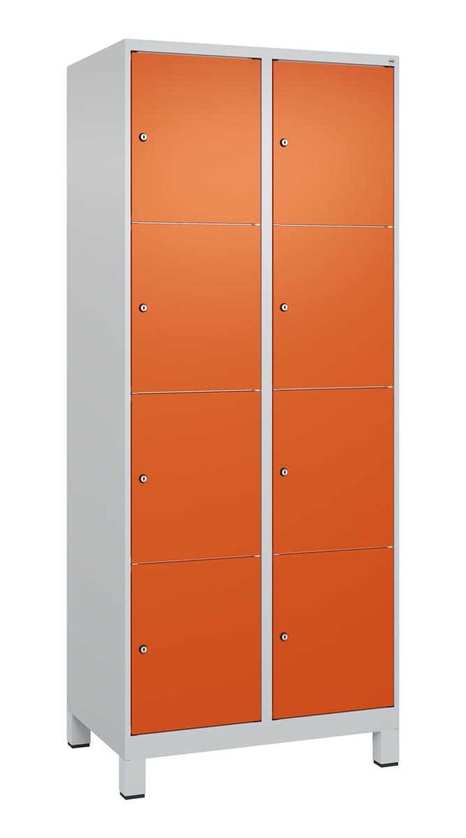 C+P Schließfachschrank Classic PLUS, Füße, 2 Abteile, 1950x800x500mm, 7035/2004 Image