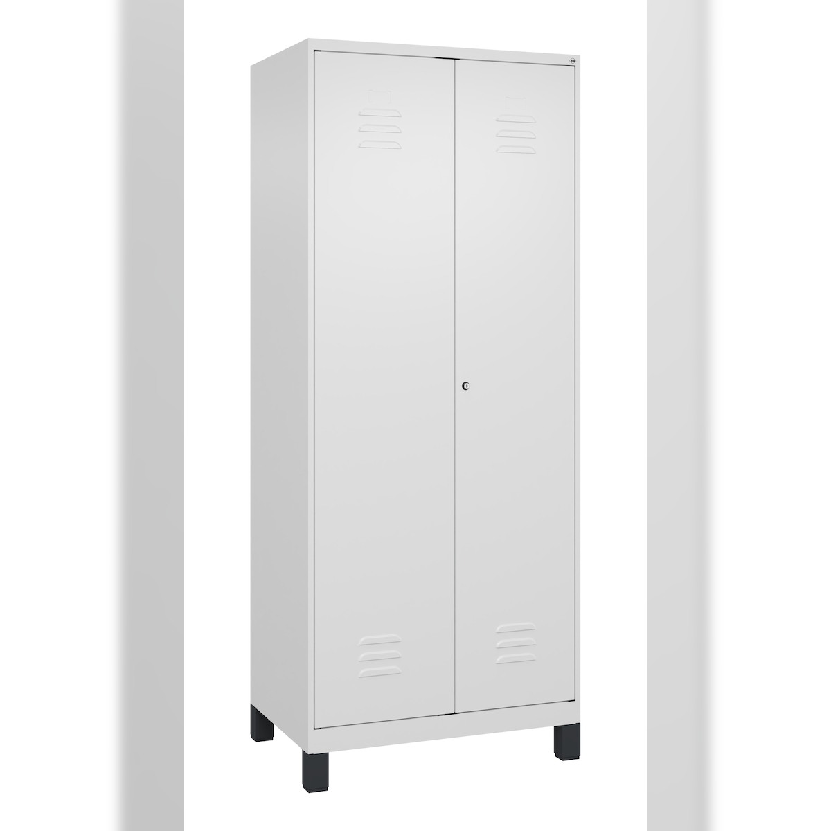 C+P Wäsche-/Kombispind Classic PLUS, Füße, 2 Abteile, 1950x800x500mm, 9016/9016 Image