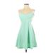 Charlotte Russe Cocktail Dress - A-Line Sweetheart Sleeveless: Green Dresses - Women's Size Small