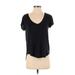 American Eagle Outfitters Short Sleeve T-Shirt: Black Tops - Women's Size X-Small