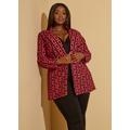 Plus Size Geo Boyfriend Blazer