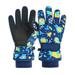 Baocc Accessories Children Cartoon Print Winter Ski Gloves Thermal Gloves Thermal Cycling Gloves Kids Windproof Gloves Gloves Mittens Navy