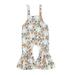 Toddler Girl Halloween Jumpsuit Print Sleeveless Romper Bell-Bottoms