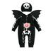Baby 3Pcs Halloween Outfits Long Sleeve Bat Costume with Wings Hat Set