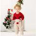 Fnochy Nightmare Before Christmas Newborn Infant Baby Christmas Santa Plush Romper Knit Jumpsuit