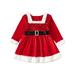 Karuedoo Kids Girl Long Sleeves Dress Casual Christmas Sequin Princess Dress for Special Occasions