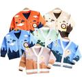 Godderr Toddler Kids Cute Bear Sweater for Boys Cartoon Cardigan Tops Baby Bear Soft Knit Sweater Jumper for Autumn Spring 2-8 Years Old