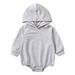 WOXINDA Boys Girls Long Sleeve Solid Hooded Pullover Romper Sweatshirt Bodysuits And Striped Long Sleeve Shirt Bodysuits Baby Boy Designer Baby Boy Clothes Long Sleeve Boy Top Boys Shirts