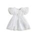 Kids Girlâ€™s Dress Short Sleeve Bow Flower Print Summer A-line Dress