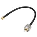 ZPSHYD SMa To UHF Cable 20CM SMa Male To SMa Female Cable SMa PL259 Male To UHF PL259 Male Straight RF Pigtail Coaxial Cable Line Black