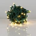 TOFOTL 5mm LED Warm White Lights LED String Lights; 50 Lights Green Wire 25ft (Balled Set) Enrich Tiny Home