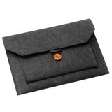 Black Laptop Pouch Portable Felt Laptop Tablet Bag Computer Pouch (15 inch)