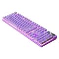 Henpk Gaming Keyboard USB Wired Floating Keyboard Ergonomic Water Mechanical Feeling Keyboard Ultra-Slim LED Backlit Keyboard For Desktop Compute Keyboard Purple 1