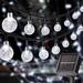 Solar String Lights 23ft Solar Outdoor Lights with 50 LED bubble light ball Outdoor Hanging String Lights Waterproof Patio Lights for Outside Backyard Porch Garden Party Camping