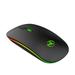 T18 Wireless Mouse Dual Modes Cordless Computer Mice with Color Modes Backlit 1600 DPI for Laptop Tablet PC