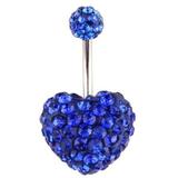 Crystal Heart Ladies Belly Button Classic Sexy Women s Belly Button Pendant Decorative Body Jewelry Belly Button Clasp