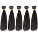 5PCS Brazilian Straight Hair Bundles Straight Bundles for DIY Wigs Hair Extensions 15cm ( Black )