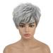 White Wig Gray Wig Headgear Women s Protective Hair wig Decorations Party Cover Silver