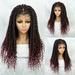 Synthetic Full Lace Braided Wigs For Black Women Lace Front Spring Twisted Braided Hair wigs with Baby Hair Knotless Braided Lace Front wigs Hand Braided Crochet Twist Wigs Braided Lace Wigs(1B/BUG)