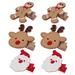 Xmas Hair Barrettes Miss 6 Pcs Gingerbread Man Iron Gifts for Stocking Stuffers Extensions Curly Curls