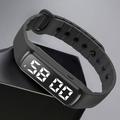 COFEST Outdoor Sports Multifunctional Bracelet Vibration Alarm Clock Reminder 24 Hours Pedometer Sports Bracelet Black