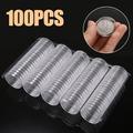 Ludlz 100Pcs 27mm Coin Capsules Round Plastic Coin Holder Case with Storage Organizer Box for Coin Collection Supplies Round Shaped Clear Acrylic Souvenir Coin Capsules Holder Container