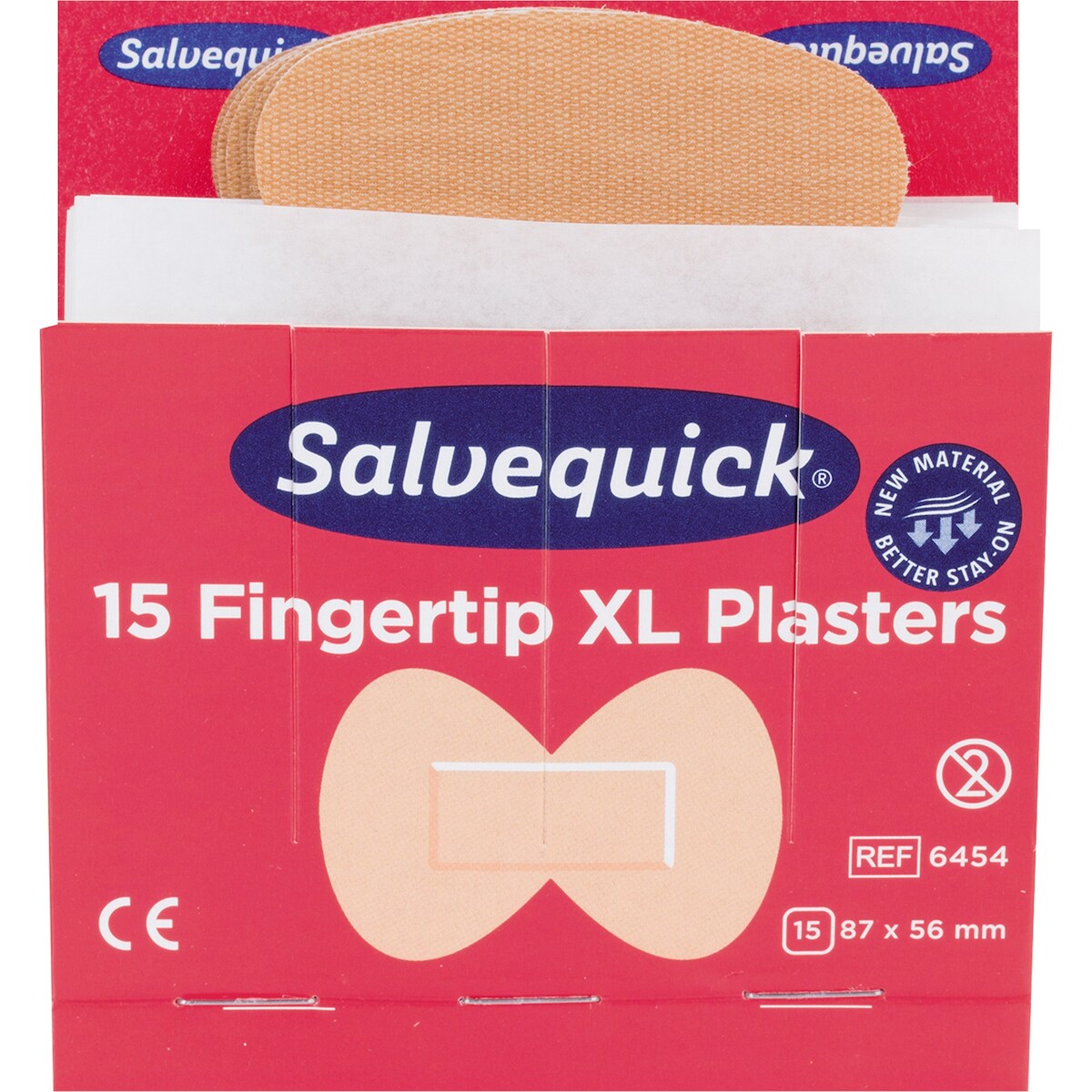 Salvequick Pflaster 6454 Fingerspitzen Textil 15 St./Pack. Image