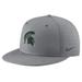 Men's Nike Gray Michigan State Spartans USA Side Patch True AeroBill Performance Fitted Hat