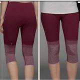 Lululemon Athletica Pants & Jumpsuits | Lululemon Ebb To Street Seamless Ombr Burgundy And White Crop Leggings Size 6 | Color: Purple/Red | Size: 6