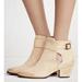 Free People Shoes | Free People Ankle Boots Women’s Sz 38 Us 7 / 7.5 Belleville Beige Leather Buckle | Color: Brown | Size: 7.5