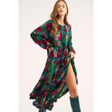 Free People Dresses | Free People In The Moment Dress | Color: Green/Purple | Size: L