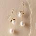 Anthropologie Jewelry | Blooming Pearl Sculptural Drop Earrings Gold Jewelry Anthropology Madewell | Color: Gold/White | Size: Os