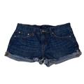 Levi's Shorts | Levi's 513 Jeans Shorts Juniors Size 1 Boyfriend Cut Off Roll Cuff Comfort Denim | Color: Blue | Size: 1j
