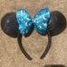 Disney Accessories | Mickey Ears: Blue Moon And Stars Bow With Black Sequins | Color: Black/Blue | Size: Os