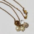 J. Crew Jewelry | J. Crew Gold, Pearl, And Jeweled Ball Long Necklace | Color: Gold/White | Size: Os