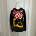 Disney Sweaters | Minnie Mouse Hoodie With Bow And Ears, Size M | Color: Black/Red | Size: M