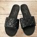 Jessica Simpson Shoes | Jessica Simpson Slides Black Quilted Studded 7.5 Dressy Sandal | Color: Black | Size: 7.5