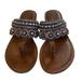 Anthropologie Shoes | Anthropologie Cressida Embellished Sandals Sku #50310770 Size 7 Made India Sz 7 | Color: Brown/Silver | Size: 7