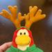 Disney Toys | Disney Club Penguin Reindeer Elf Plush Stuffed Animal | Color: Green/Red | Size: Approx 9”